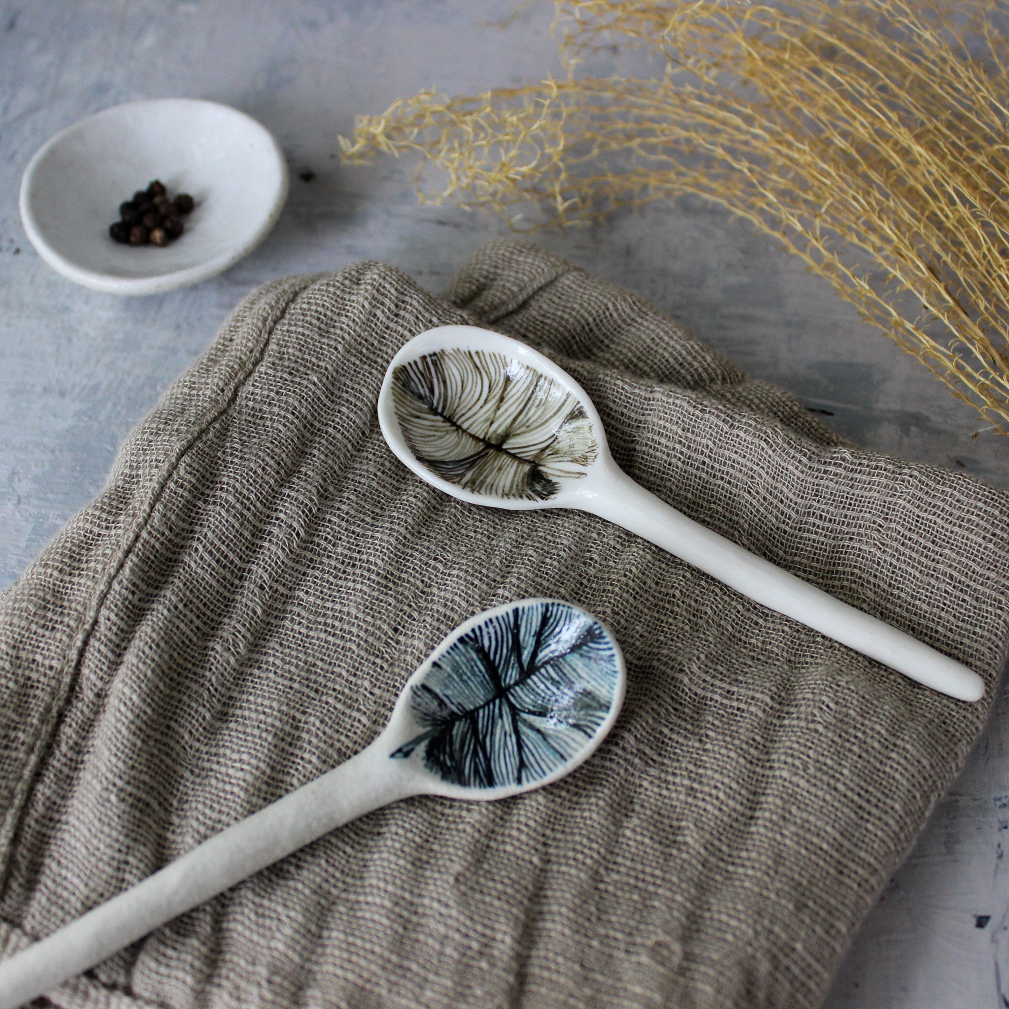 Porcelain Spoons Feather - Tribe Castlemaine