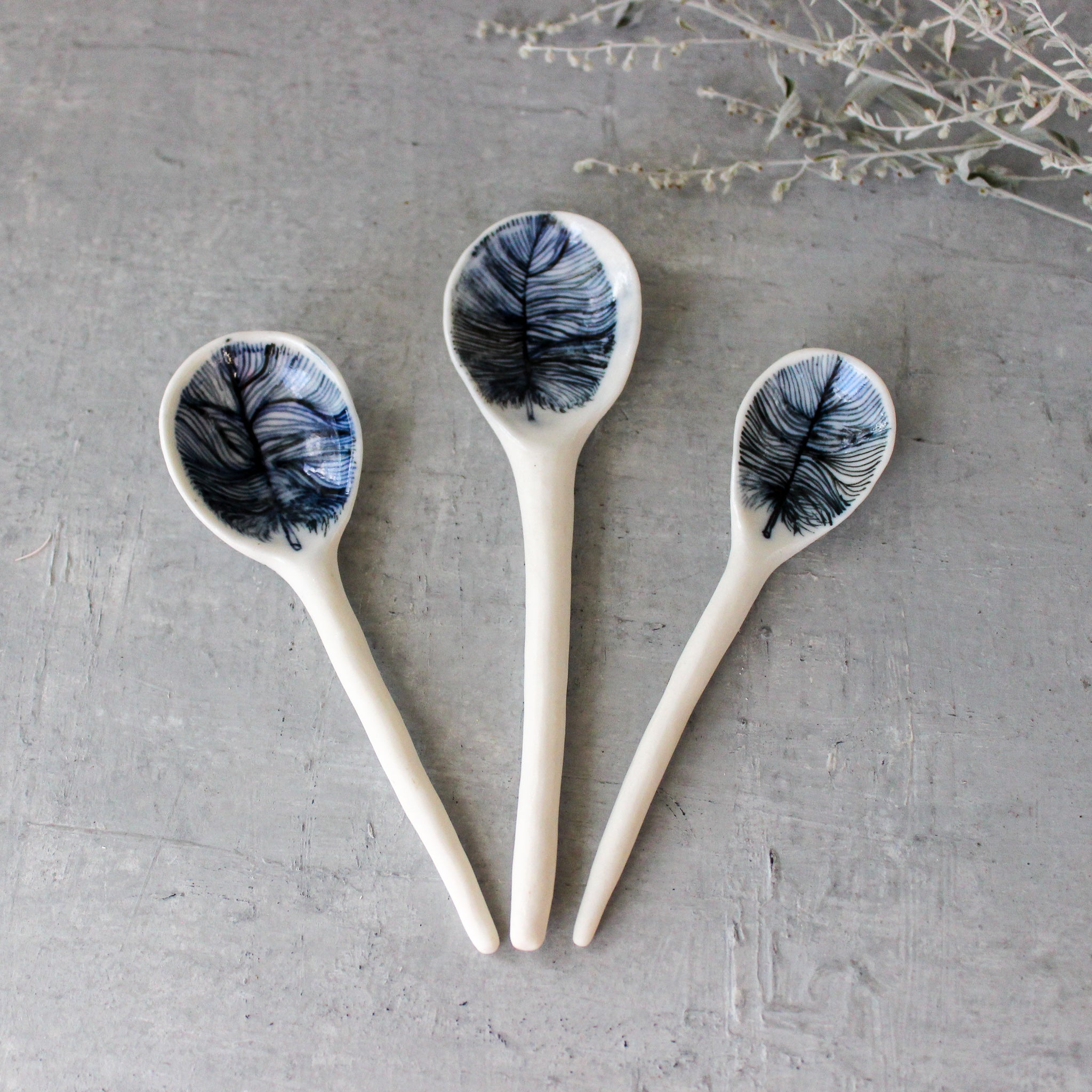 Porcelain Spoons Feather - Tribe Castlemaine