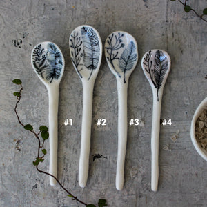 Porcelain Spoons Feather & Twig - Tribe Castlemaine