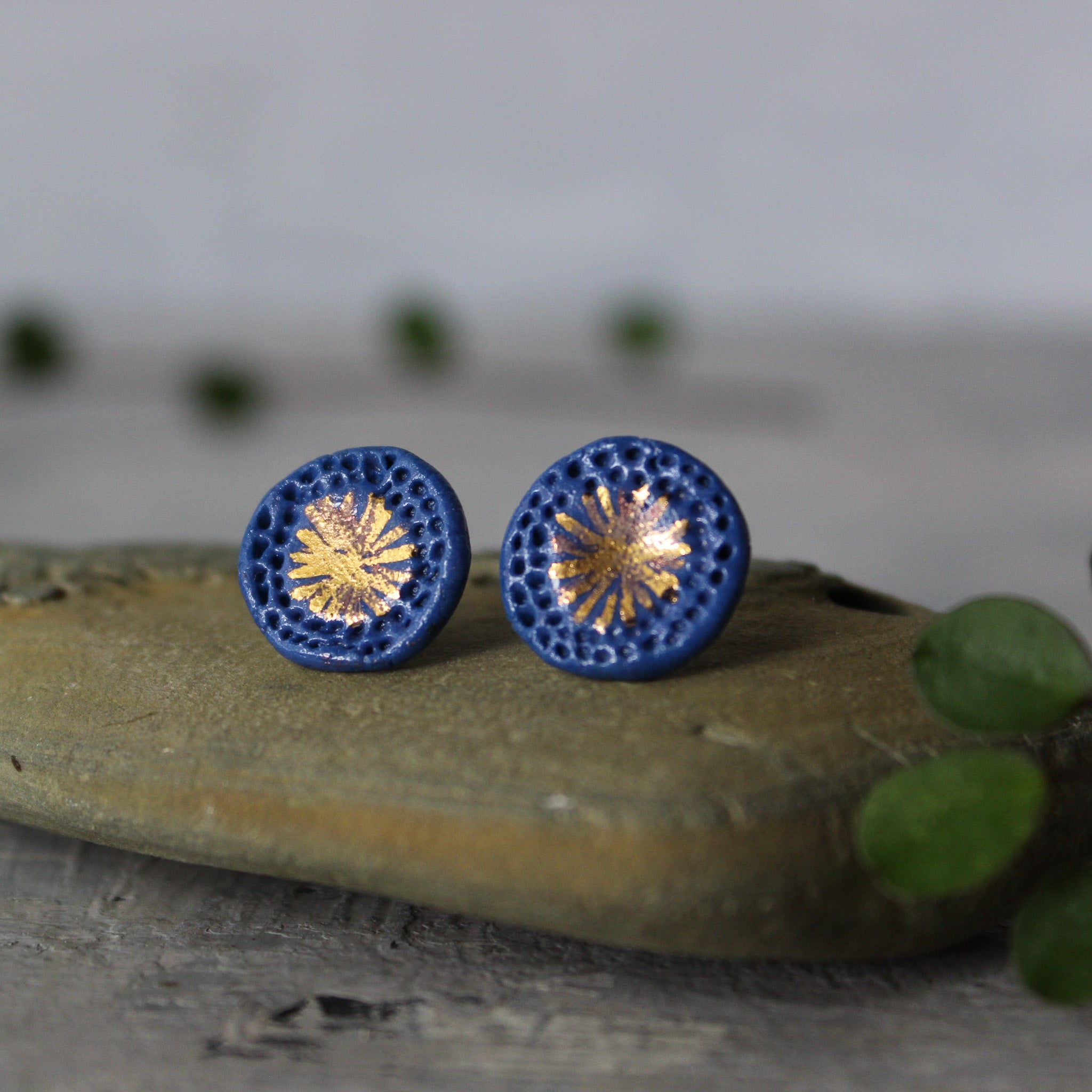 Porcelain Studs Blue - Tribe Castlemaine