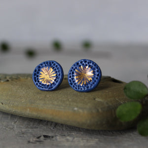 Porcelain Studs Blue - Tribe Castlemaine