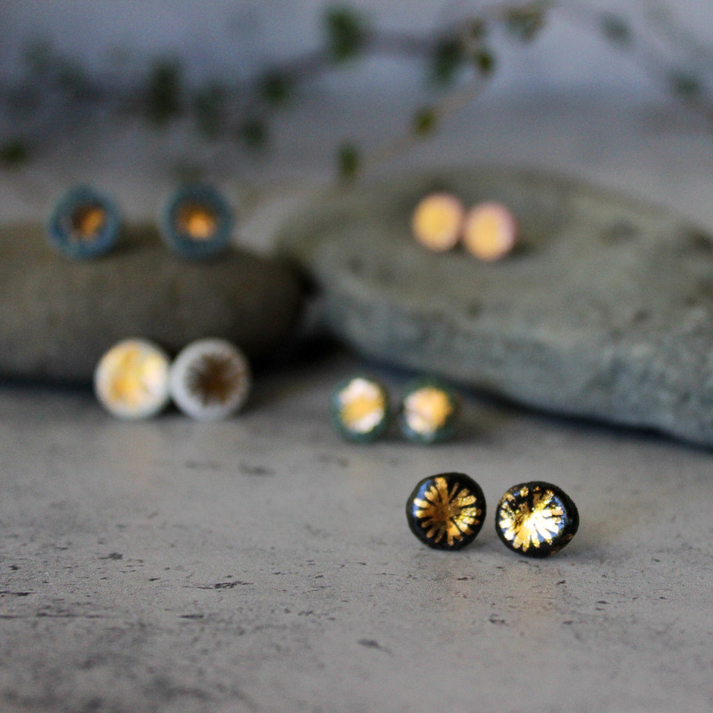 Porcelain Studs Gold Star - Tribe Castlemaine