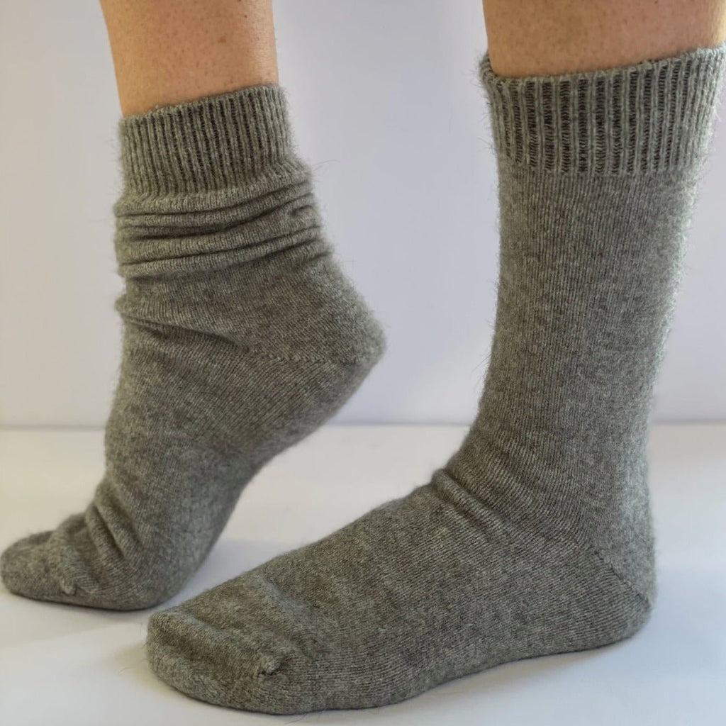 Possum Merino Socks : Ash - Tribe Castlemaine