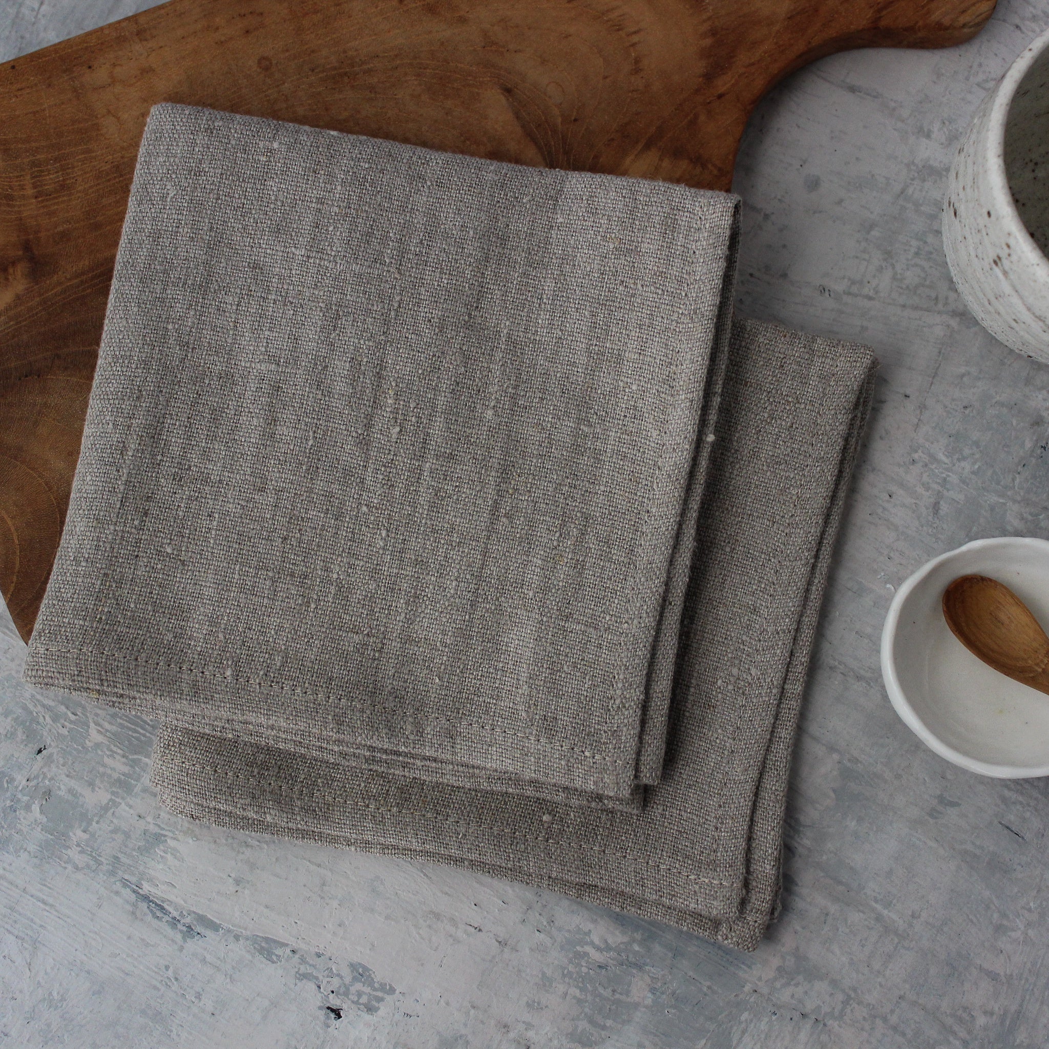 Raw Linen Napkins - Tribe Castlemaine