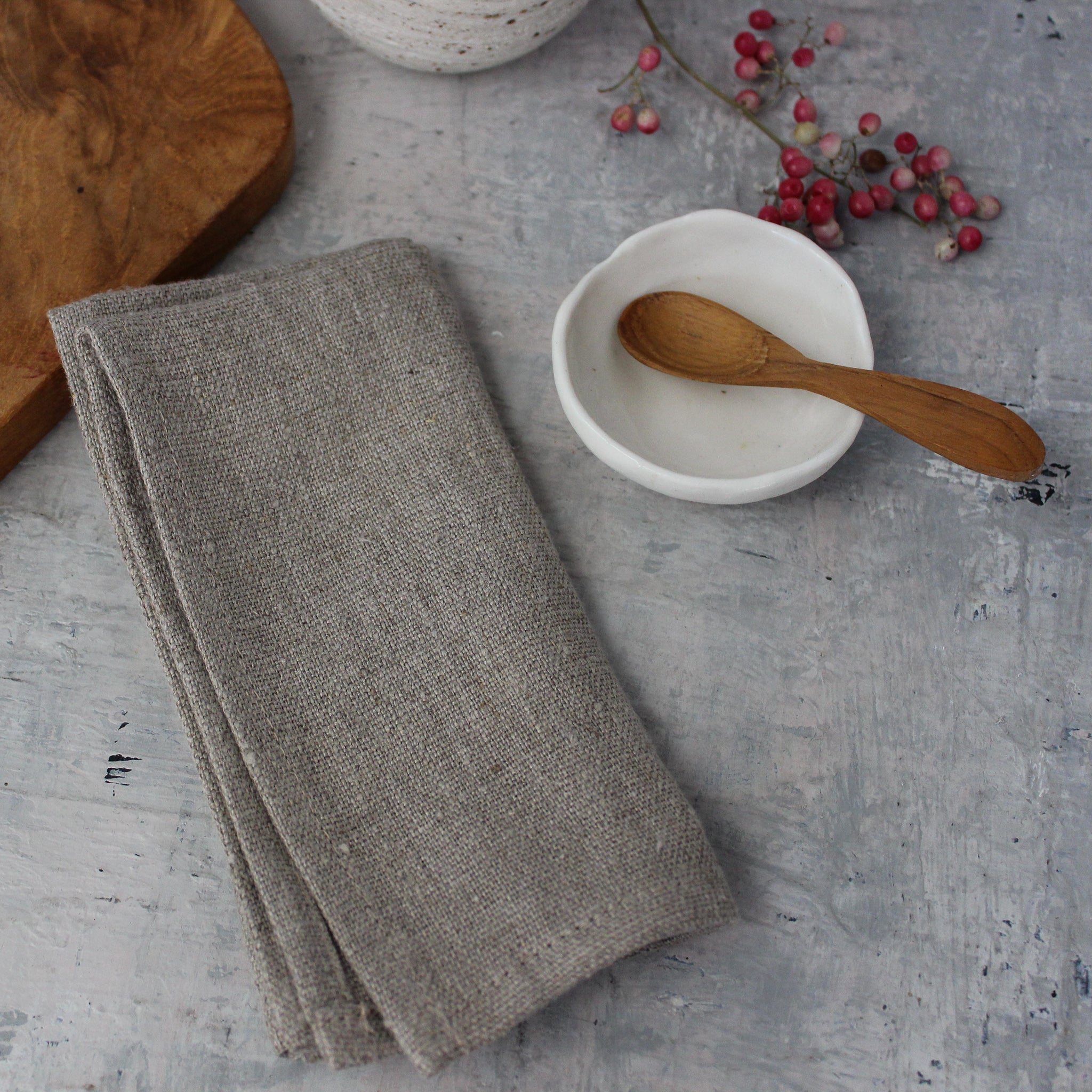 Raw Linen Napkins - Tribe Castlemaine