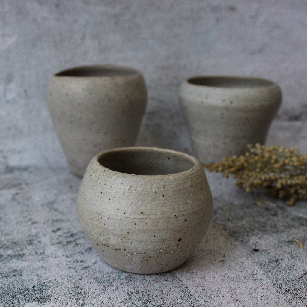 RAW Stoneware Vases Round - Tribe Castlemaine
