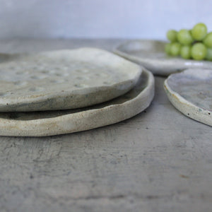 Round Lace Ceramic Plates - Tribe Castlemaine