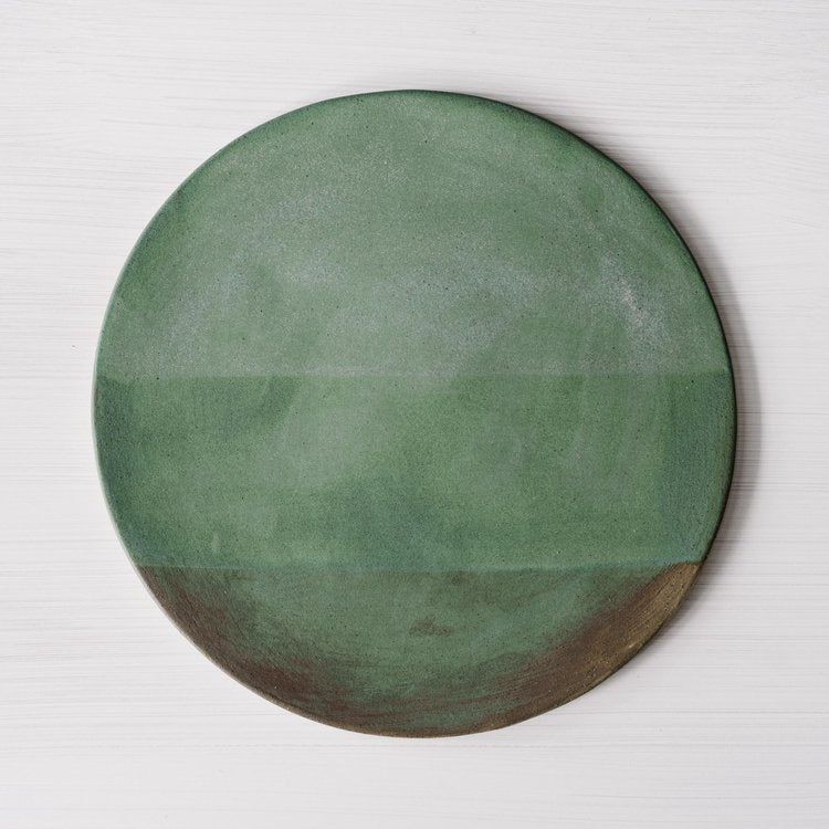 Round Stoneware Platter Jadeite - Tribe Castlemaine