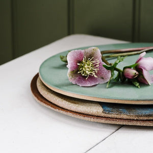 Round Stoneware Platter Jadeite - Tribe Castlemaine