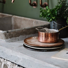 Round Stoneware Platter Red Ochre - Tribe Castlemaine