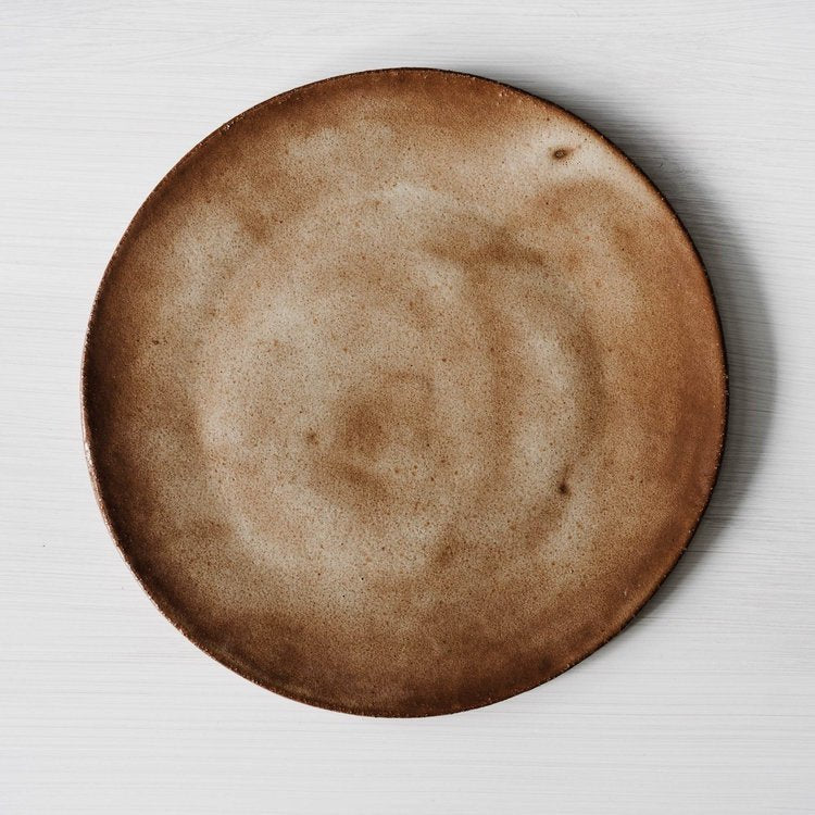 Round Stoneware Platter Red Ochre - Tribe Castlemaine