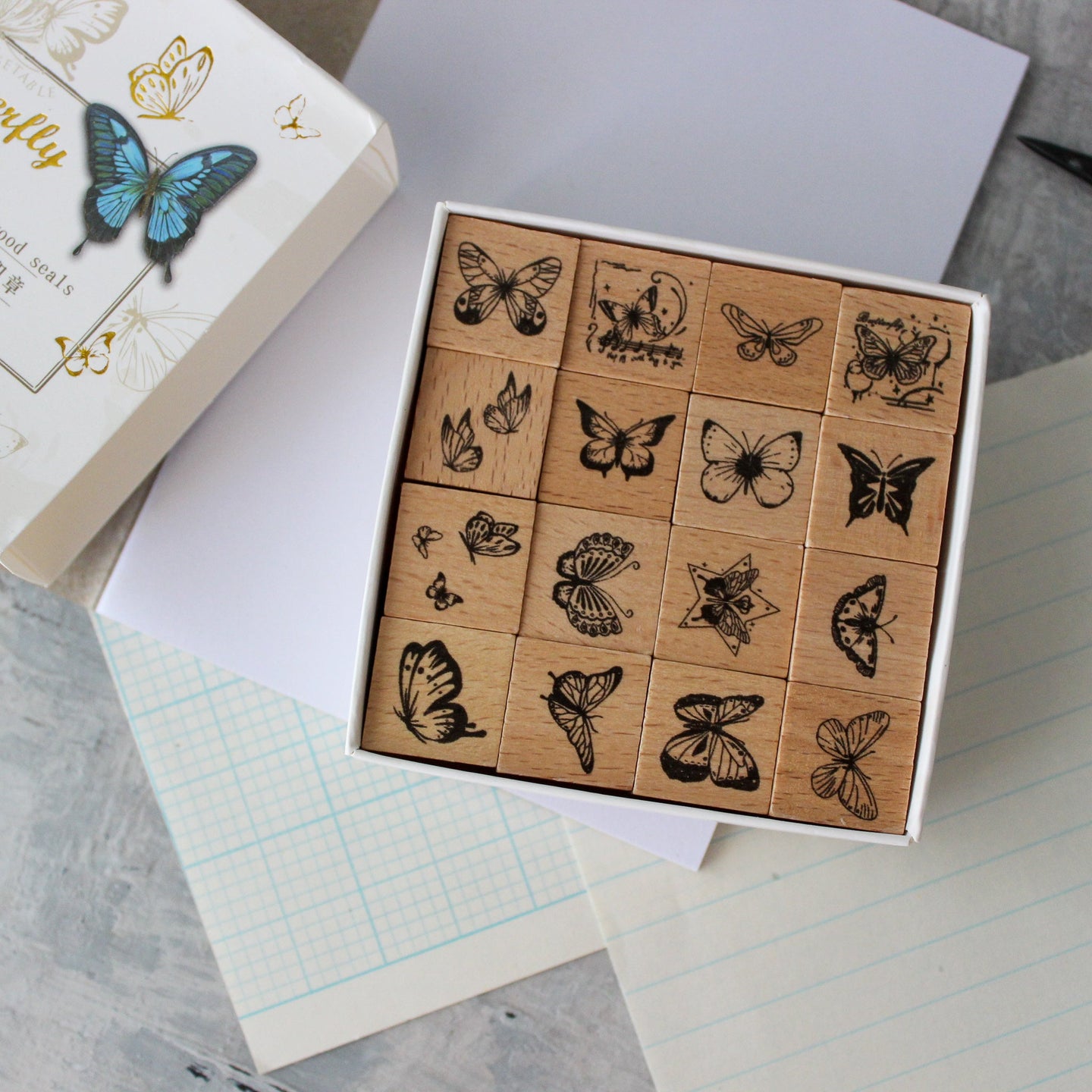 Rubber Stamp Set Butterfly Tribe Castlemaine