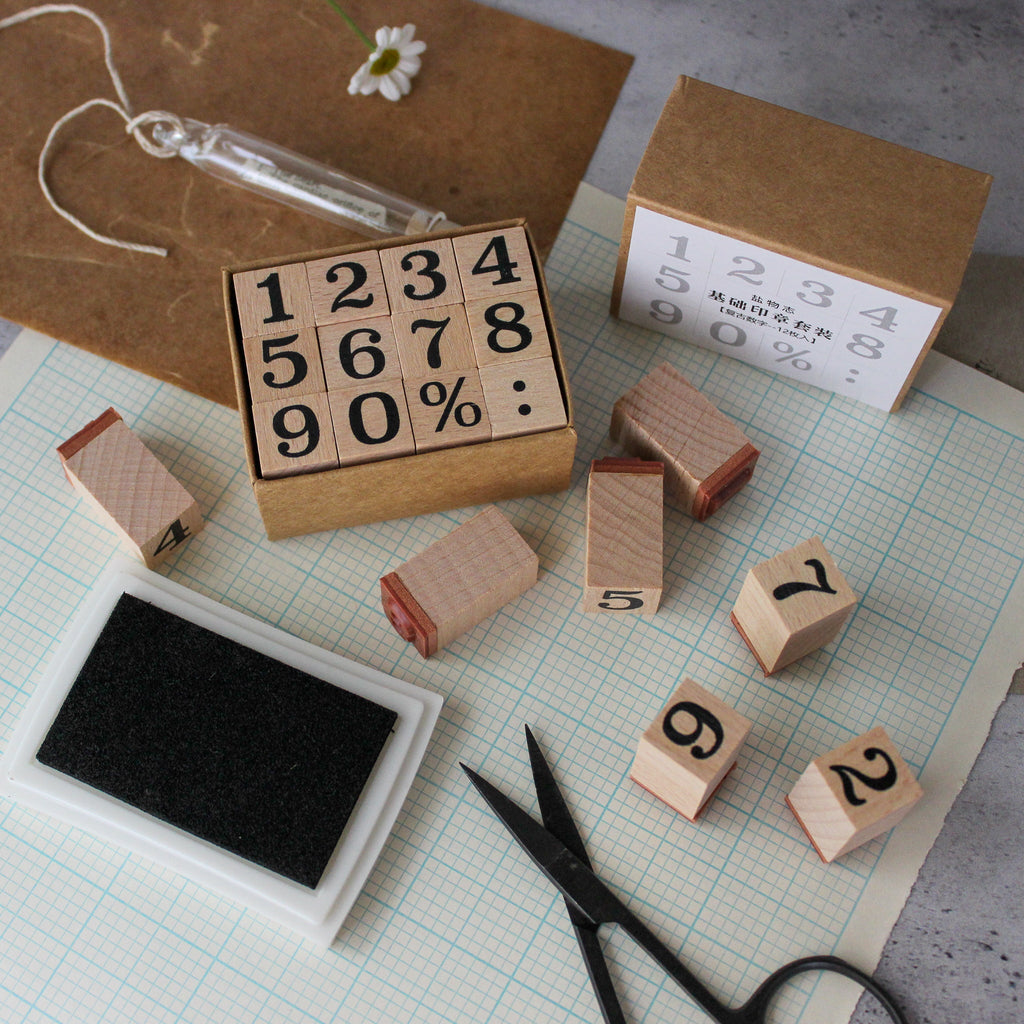 Rubber Stamp Set Numbers - Tribe Castlemaine