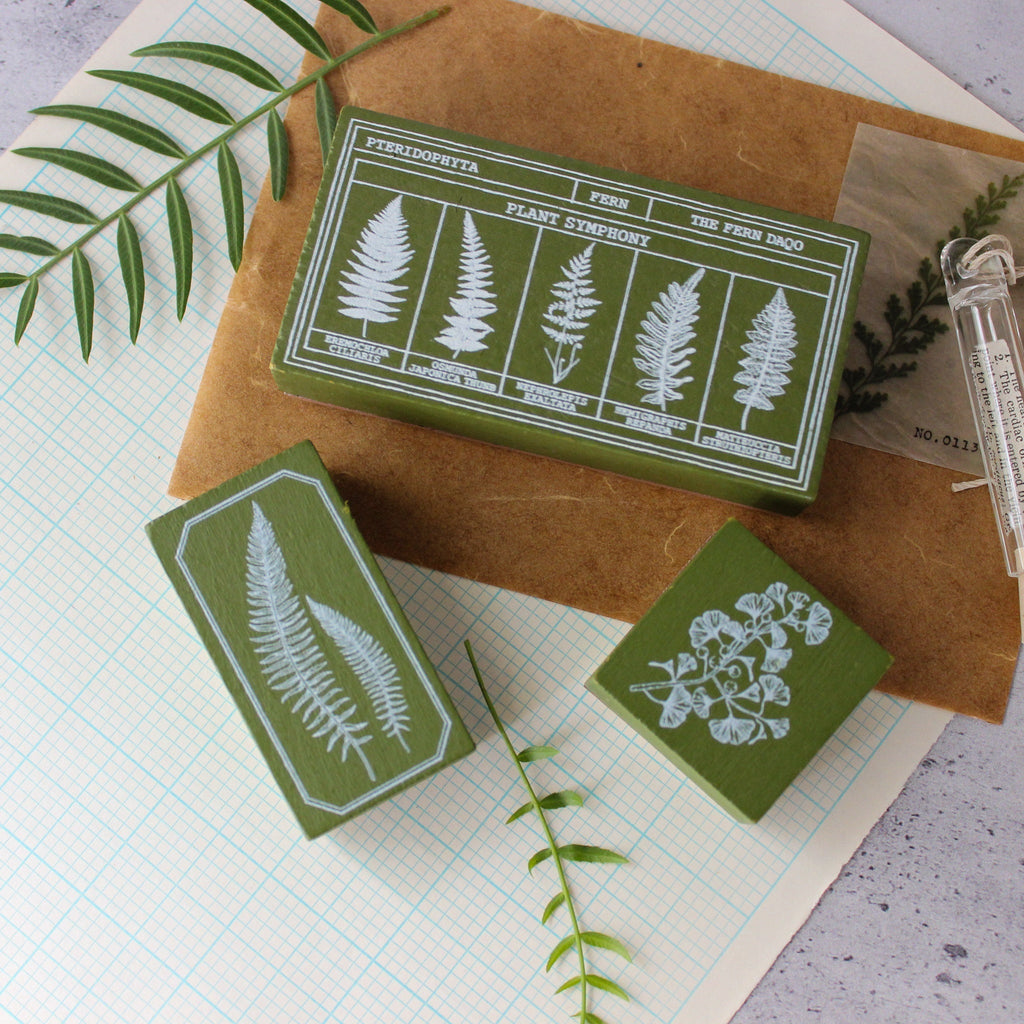 Rubber Stamps Ferns Green - Tribe Castlemaine