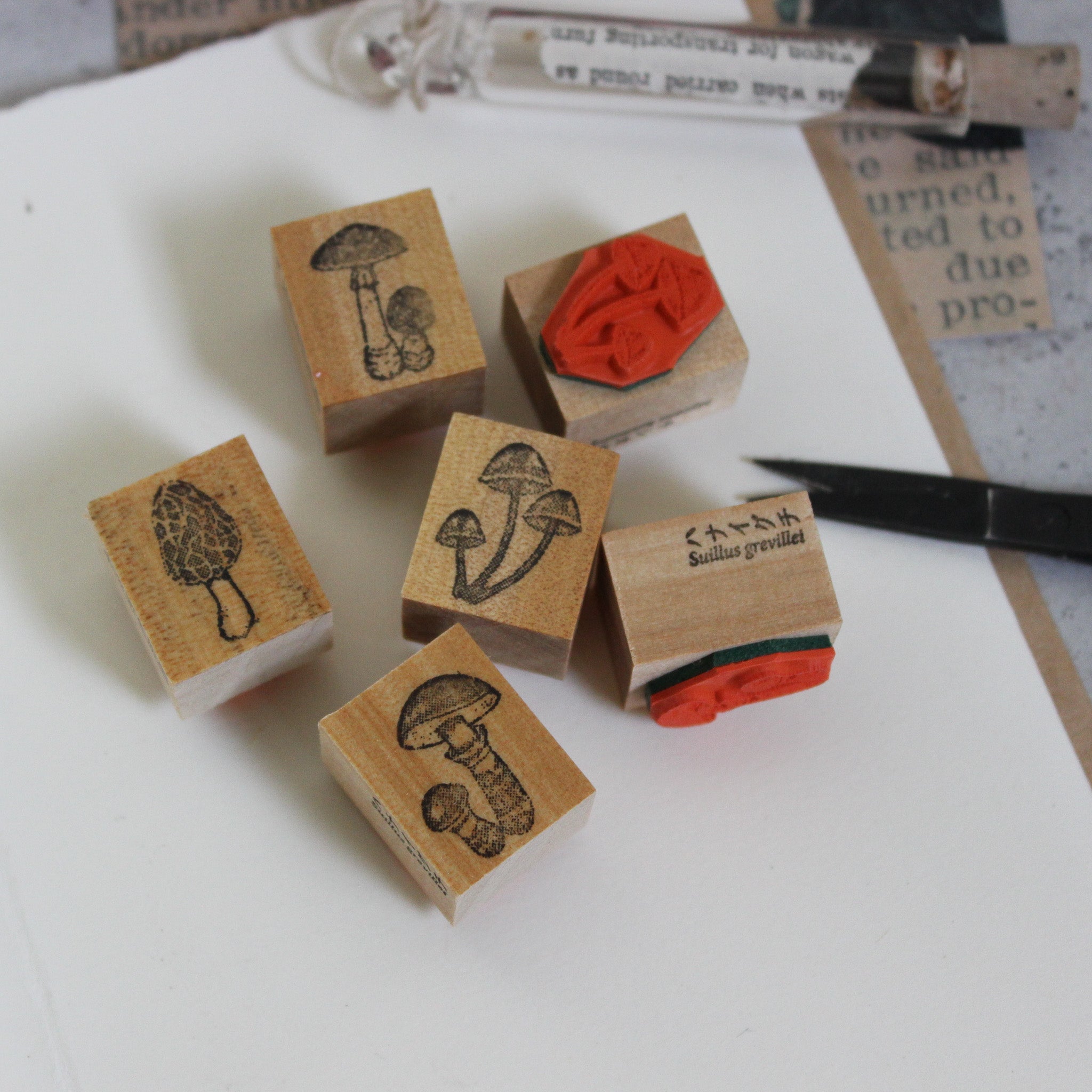 Rubber Stamps Forest Mushroom Small - Tribe Castlemaine