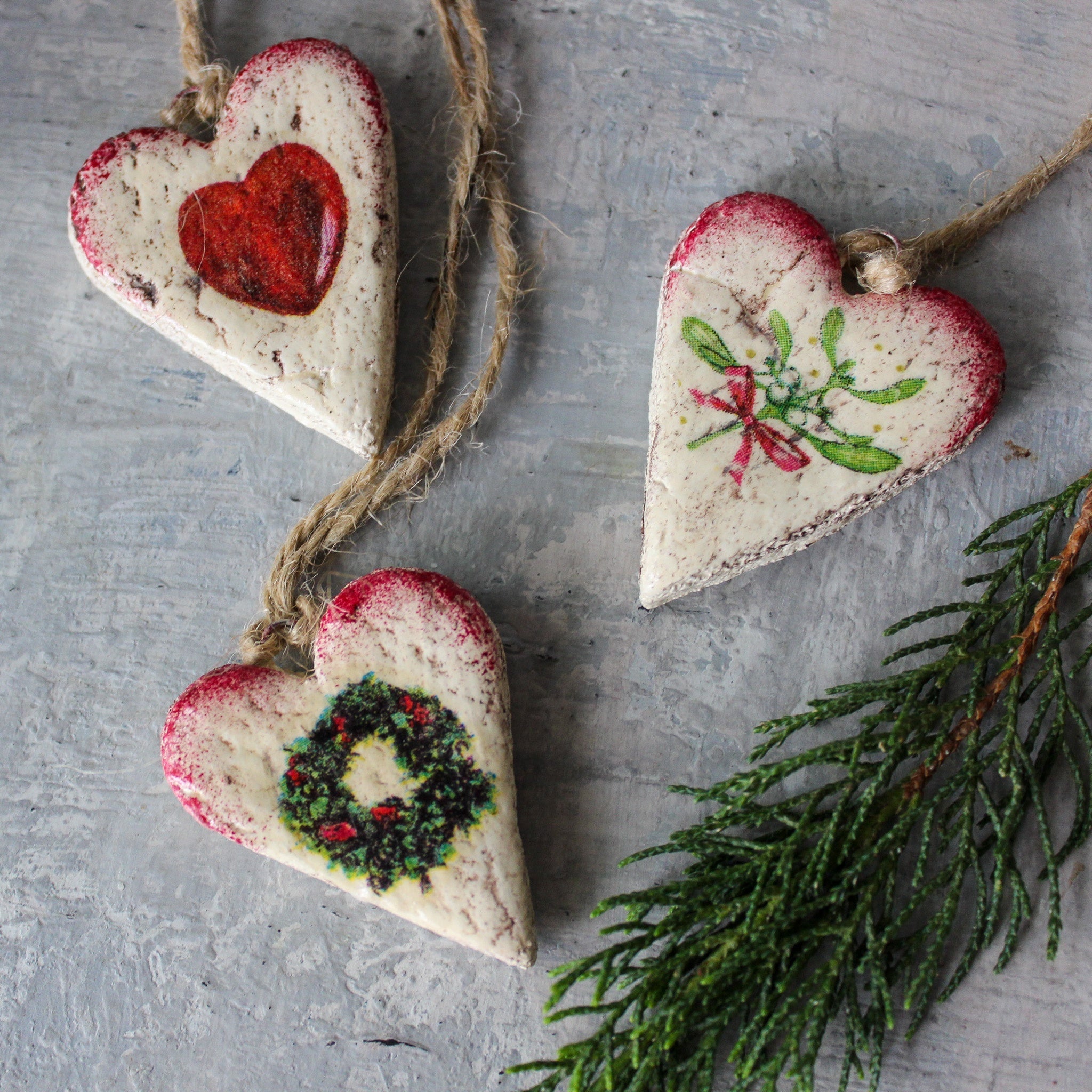 Rustic Christmas Hearts - Tribe Castlemaine
