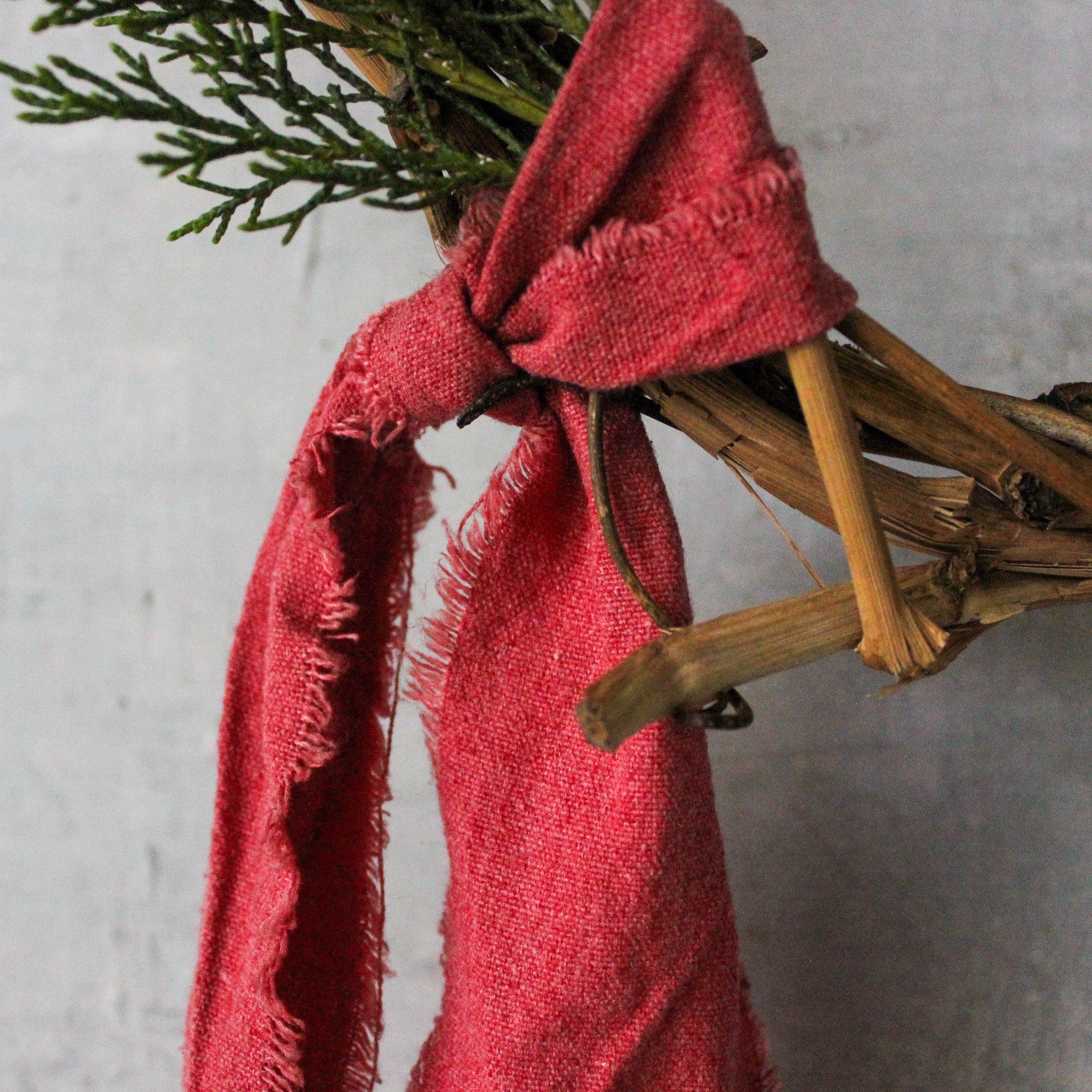 Rustic Red Calico Ribbon - Tribe Castlemaine