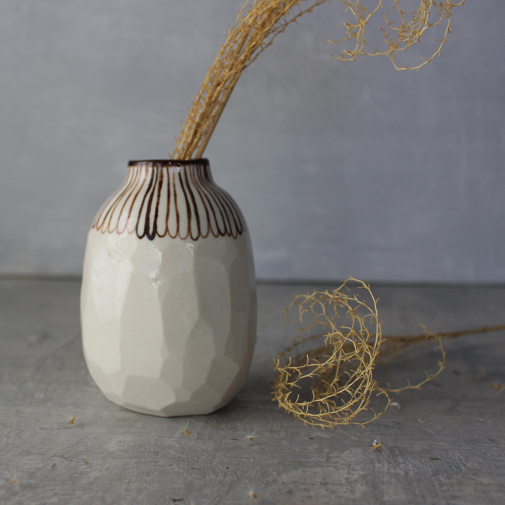 Sepia Daisy Vase - Tribe Castlemaine