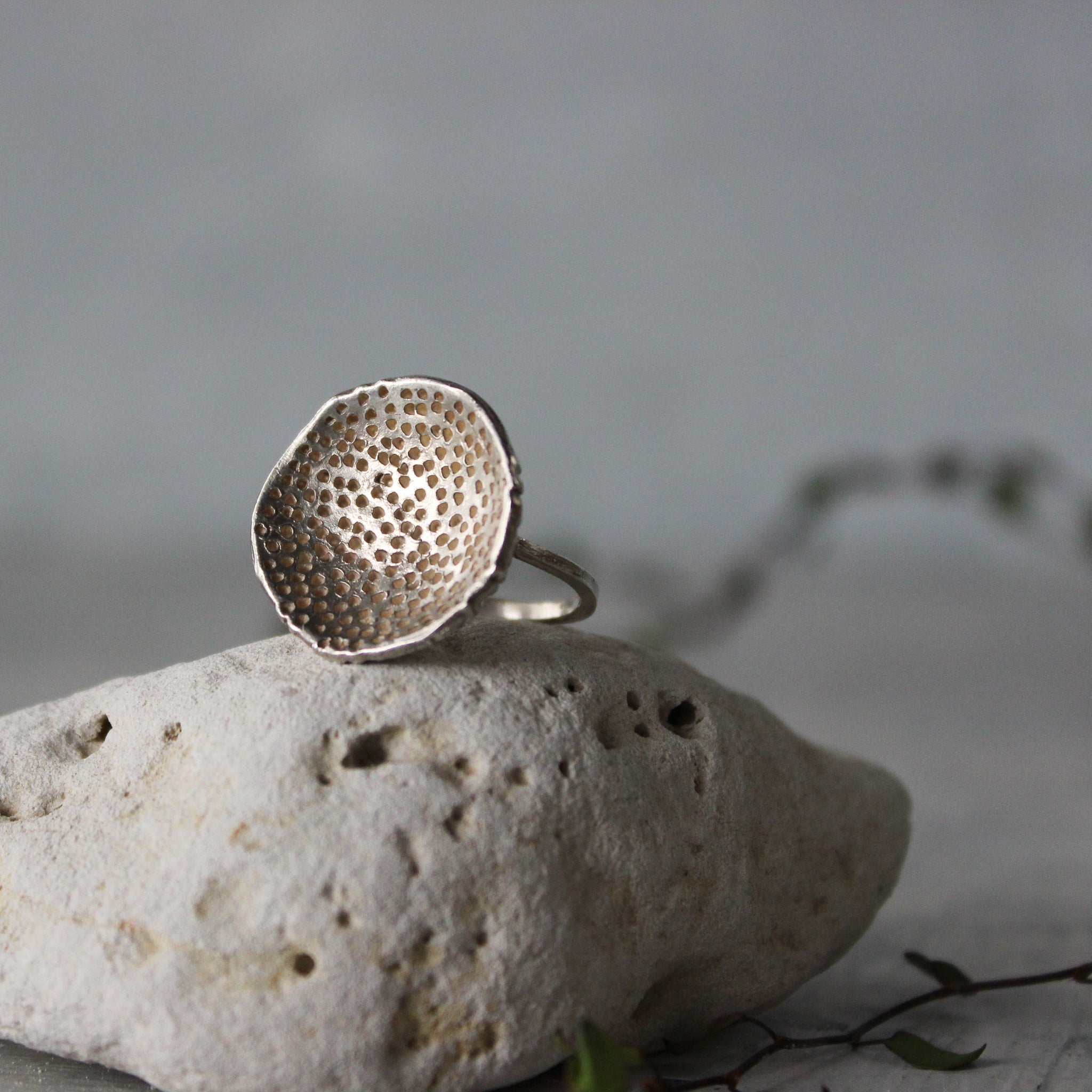 Silver Coral Dish Rings - Tribe Castlemaine