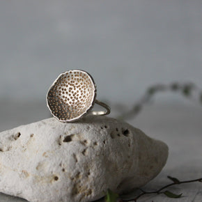 Silver Coral Dish Rings - Tribe Castlemaine