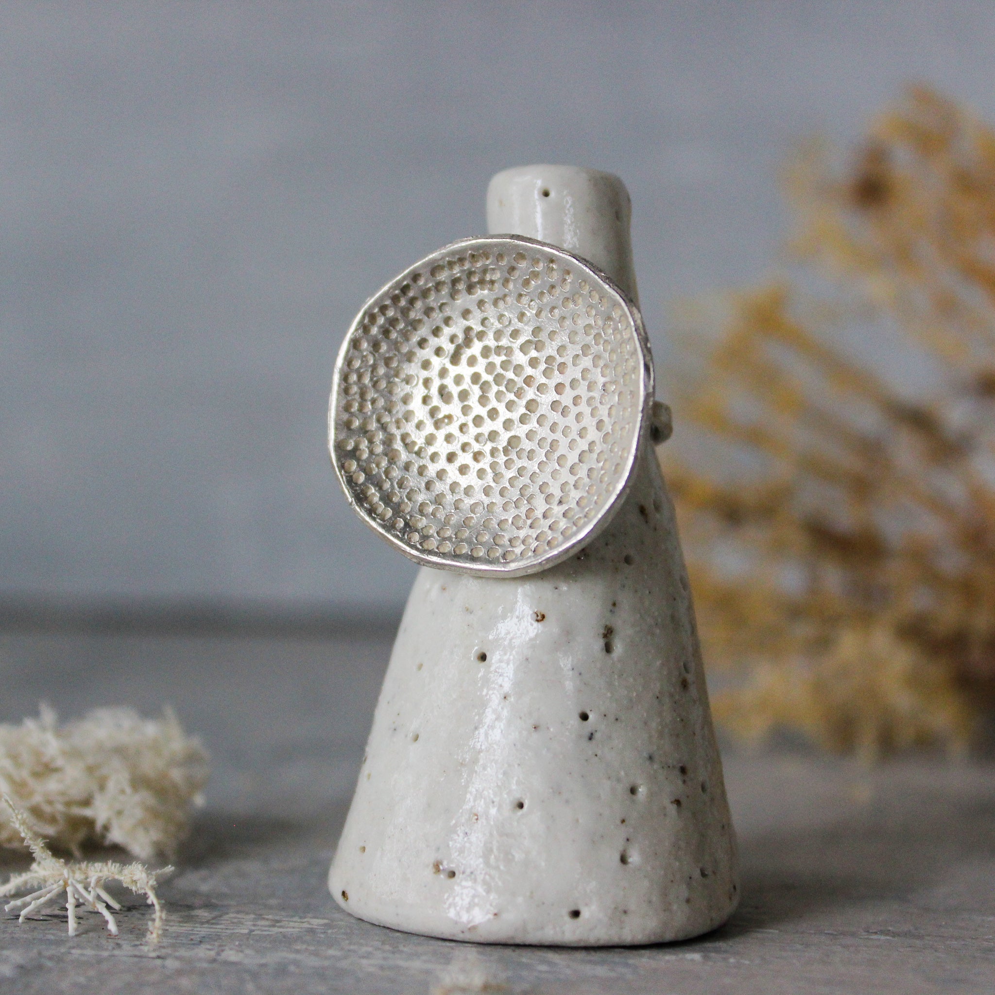 Silver Coral Dish Rings - Tribe Castlemaine