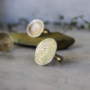 Silver Coral Dish Rings - Tribe Castlemaine