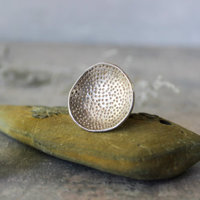 Silver Coral Dish Rings - Tribe Castlemaine