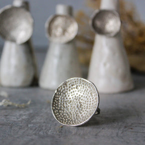 Silver Coral Dish Rings - Tribe Castlemaine