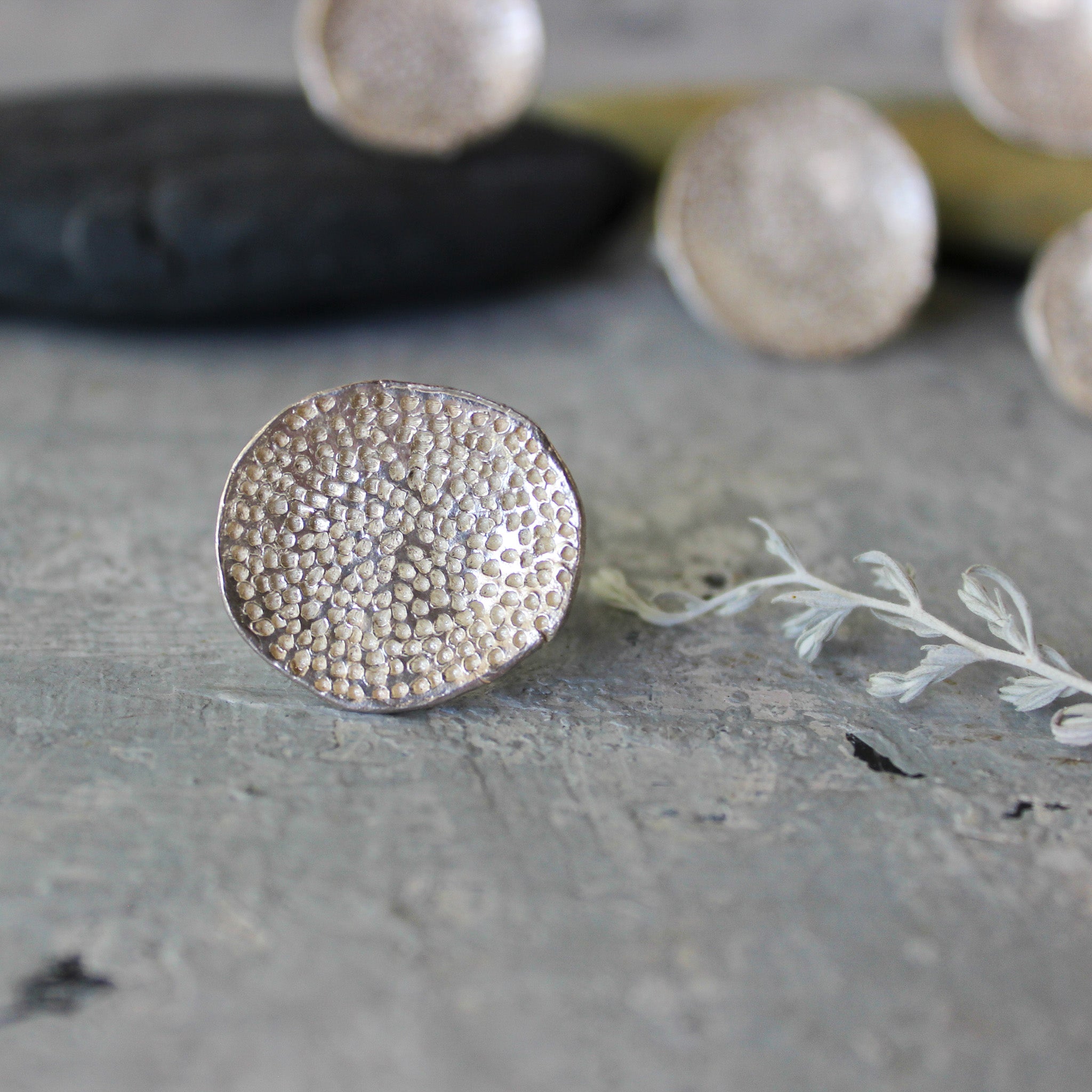 Silver Coral Dish Rings - Tribe Castlemaine