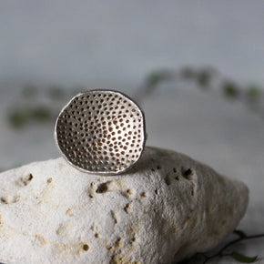 Silver Coral Dish Rings - Tribe Castlemaine