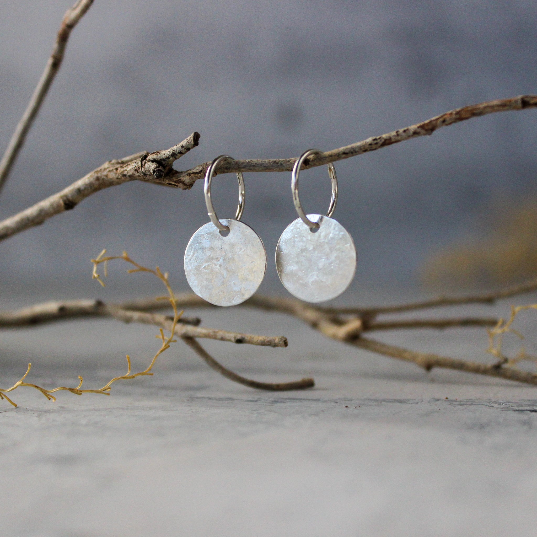 Silver Disc Sleeper Earrings - Tribe Castlemaine
