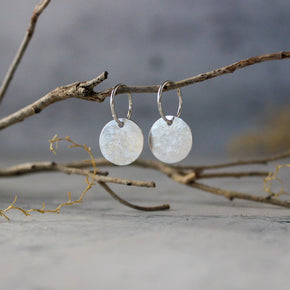 Silver Disc Sleeper Earrings - Tribe Castlemaine