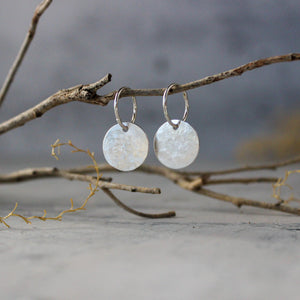 Silver Disc Sleeper Earrings - Tribe Castlemaine