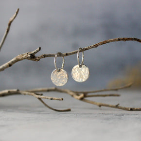Silver Disc Sleeper Earrings - Tribe Castlemaine