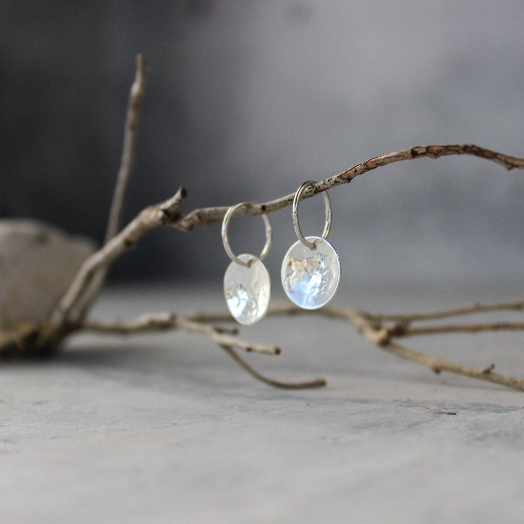 Silver Disc Sleeper Earrings - Tribe Castlemaine
