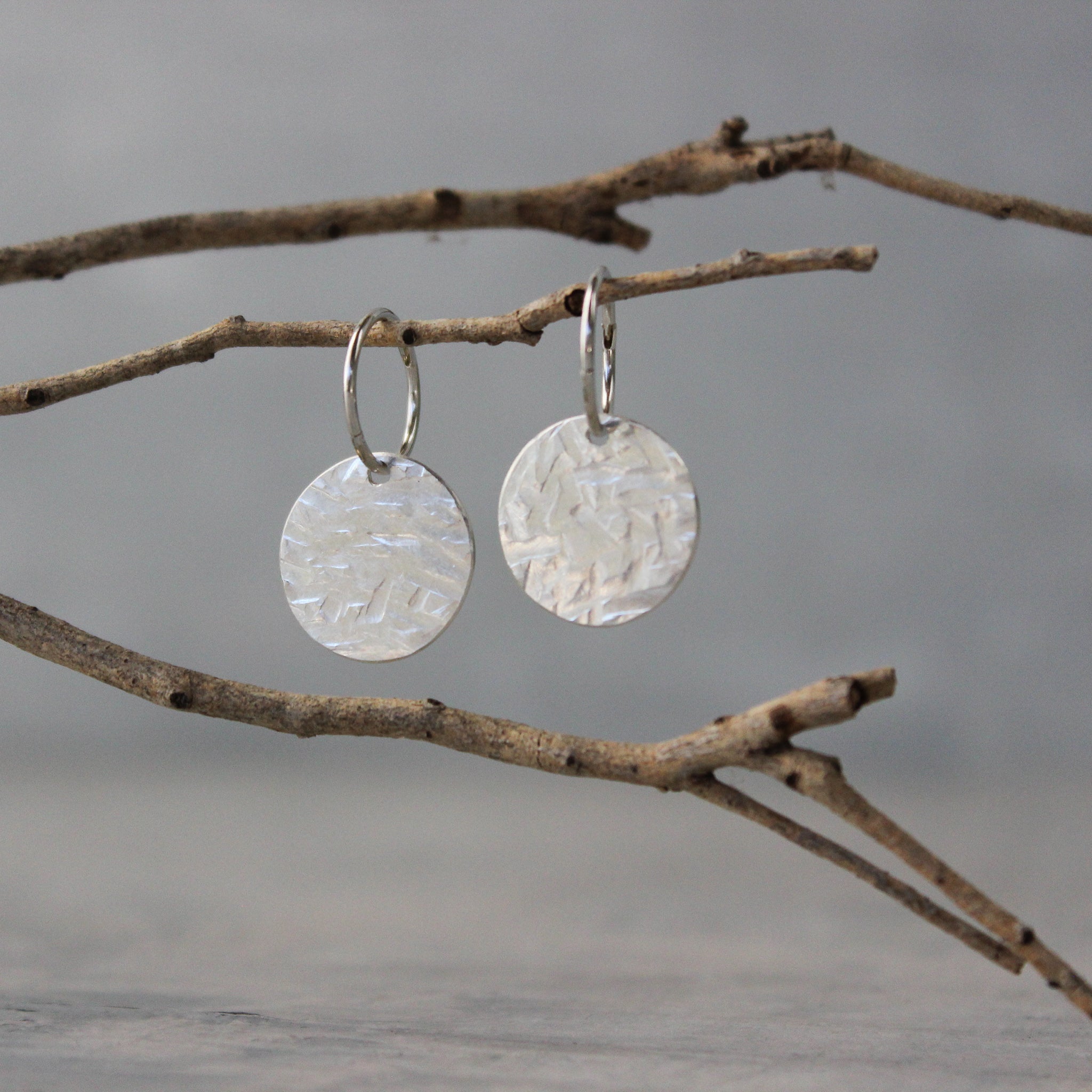 Silver Disc Sleeper Earrings - Tribe Castlemaine
