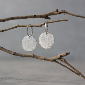 Silver Disc Sleeper Earrings - Tribe Castlemaine