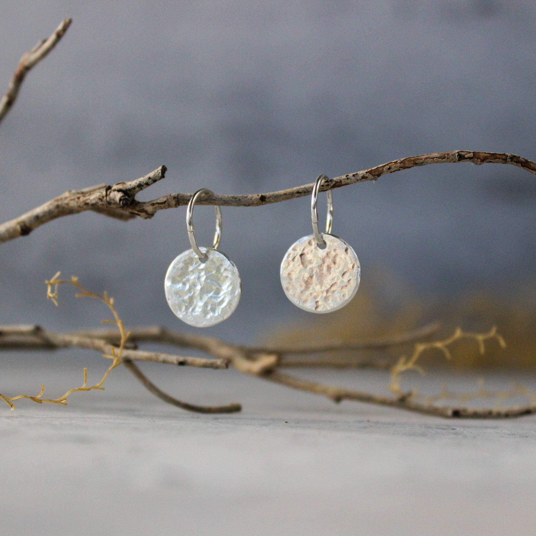 Silver Disc Sleeper Earrings - Tribe Castlemaine