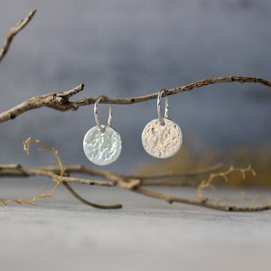 Silver Disc Sleeper Earrings - Tribe Castlemaine