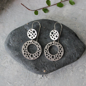 Silver Double Circle Earrings - Tribe Castlemaine