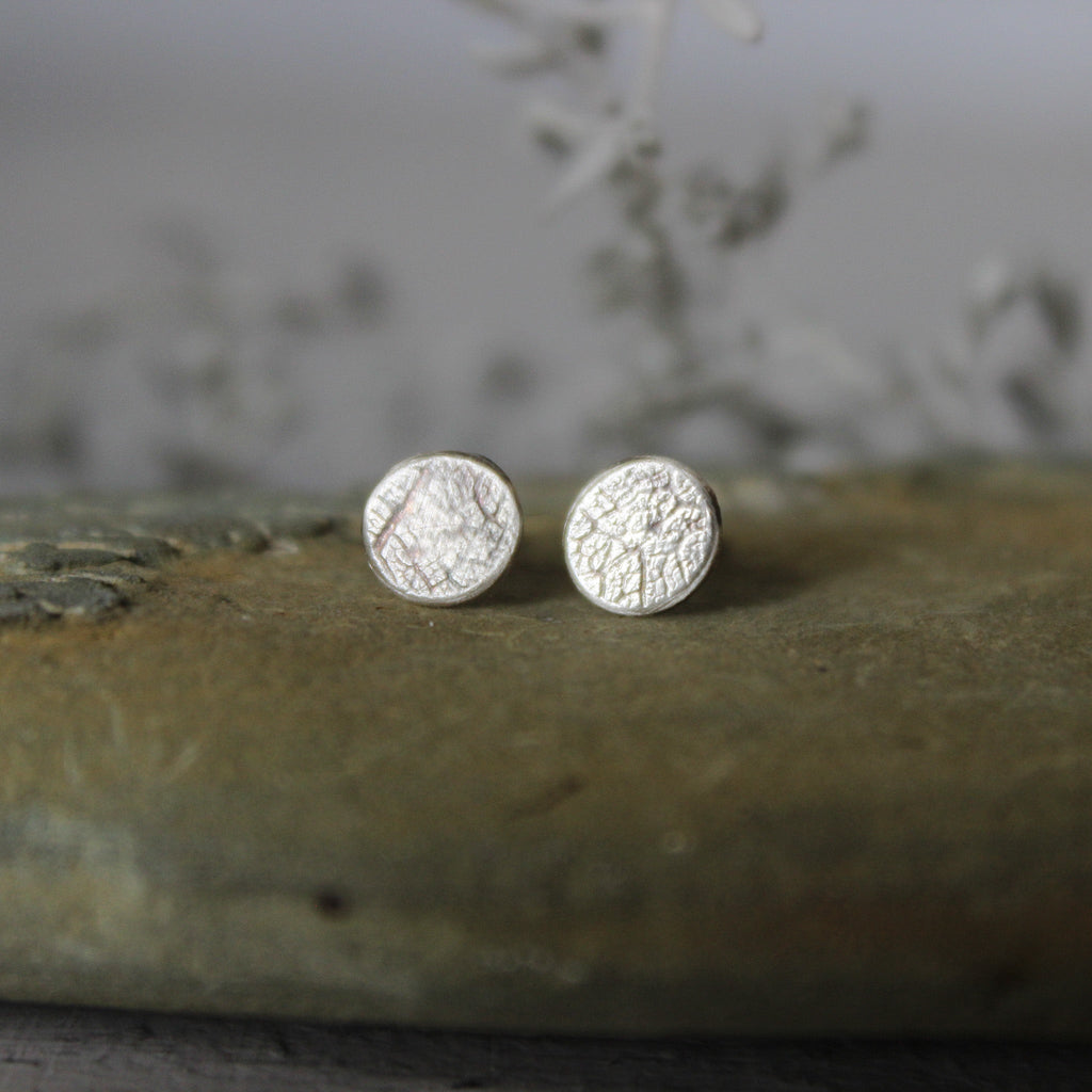 Silver Nettle Studs - Tribe Castlemaine