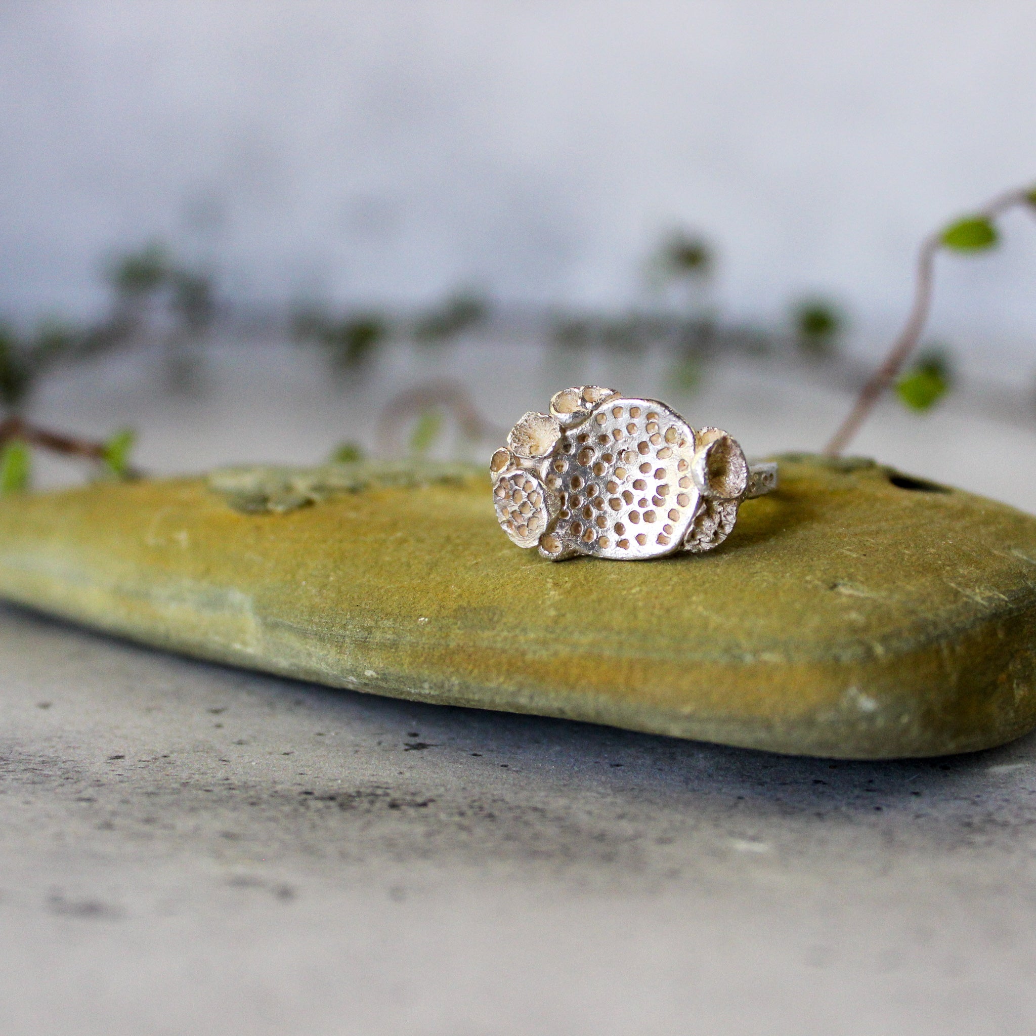 Silver Rock Coral Rings - Tribe Castlemaine