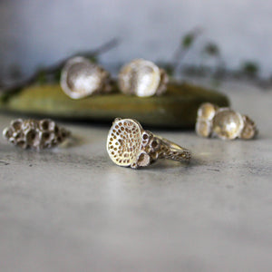 Silver Rock Coral Rings - Tribe Castlemaine