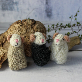 Sleepy Knitted Mice - Tribe Castlemaine