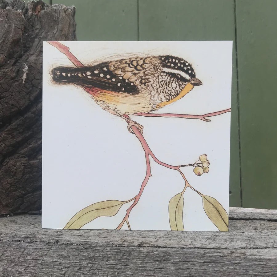 Spotted Pardalote Bush Bird Card - Tribe Castlemaine