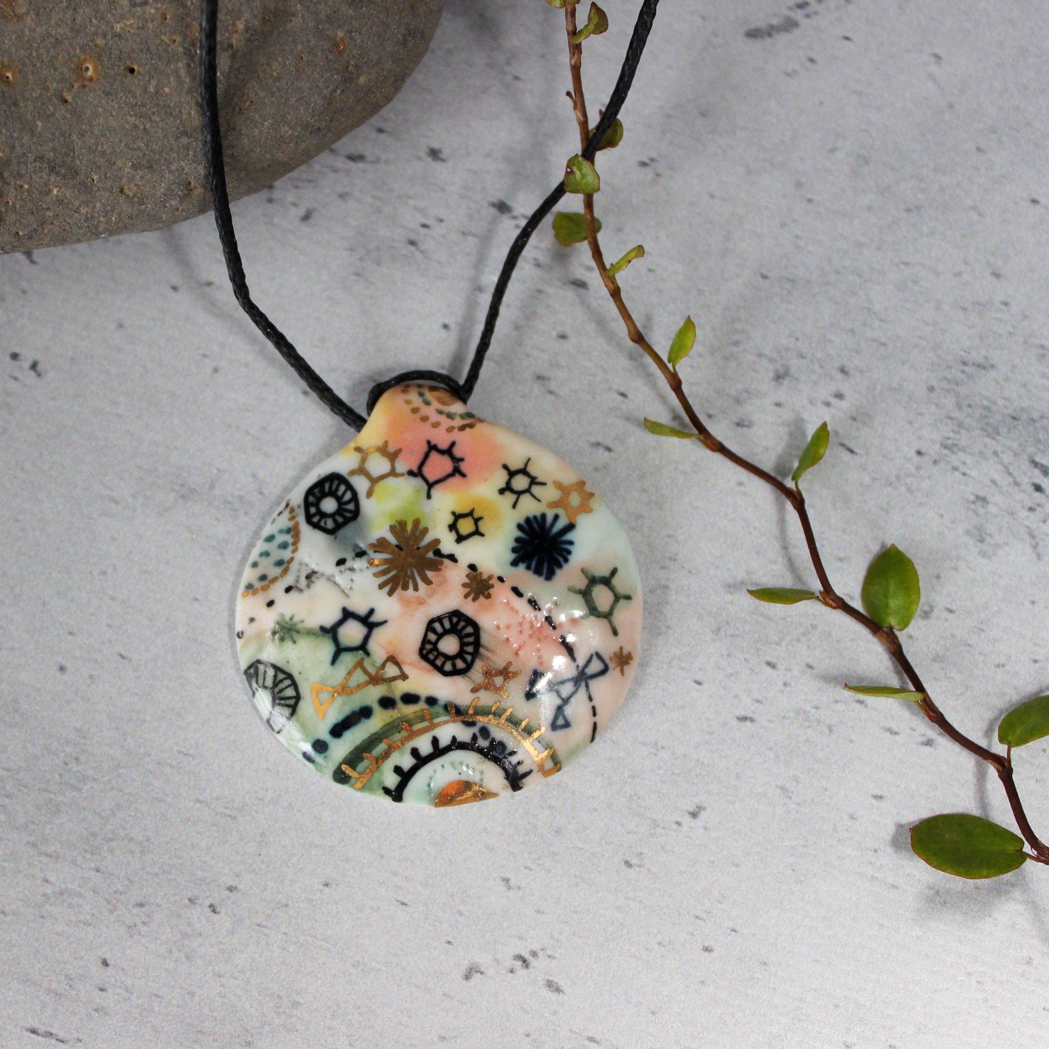 Stars & Cells Ceramic Necklace #2 - Tribe Castlemaine