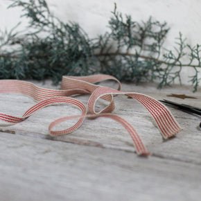 Striped Linen Ribbon - Tribe Castlemaine