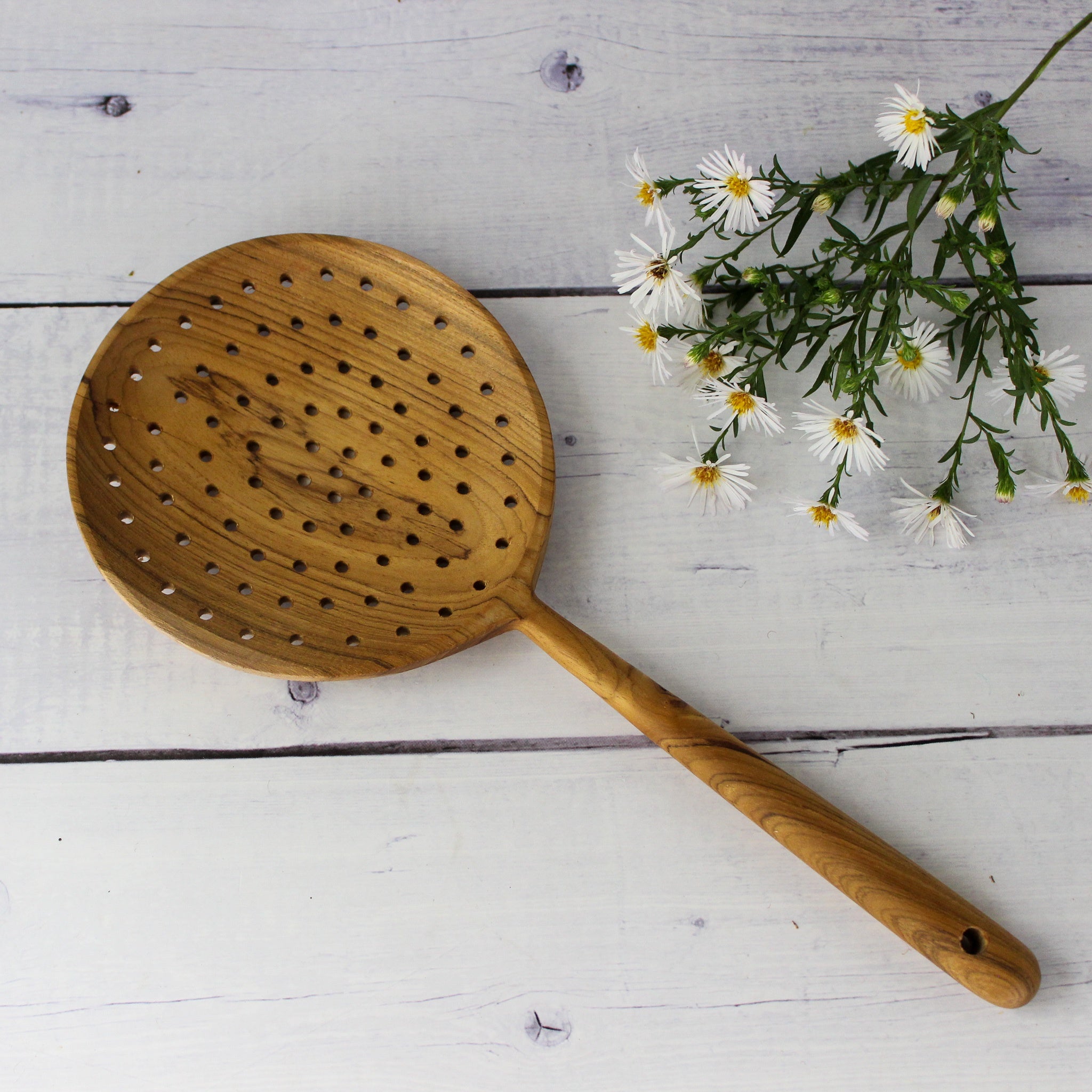 Teak Slotted Spoon - Tribe Castlemaine