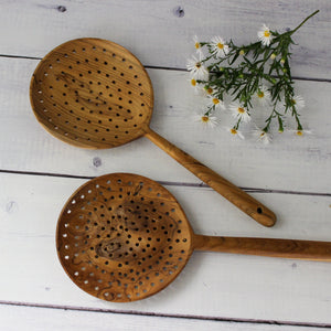 Teak Slotted Spoon - Tribe Castlemaine