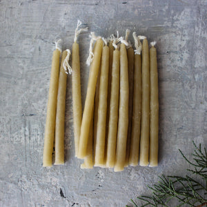 Thin Taper Beeswax Candles - Tribe Castlemaine